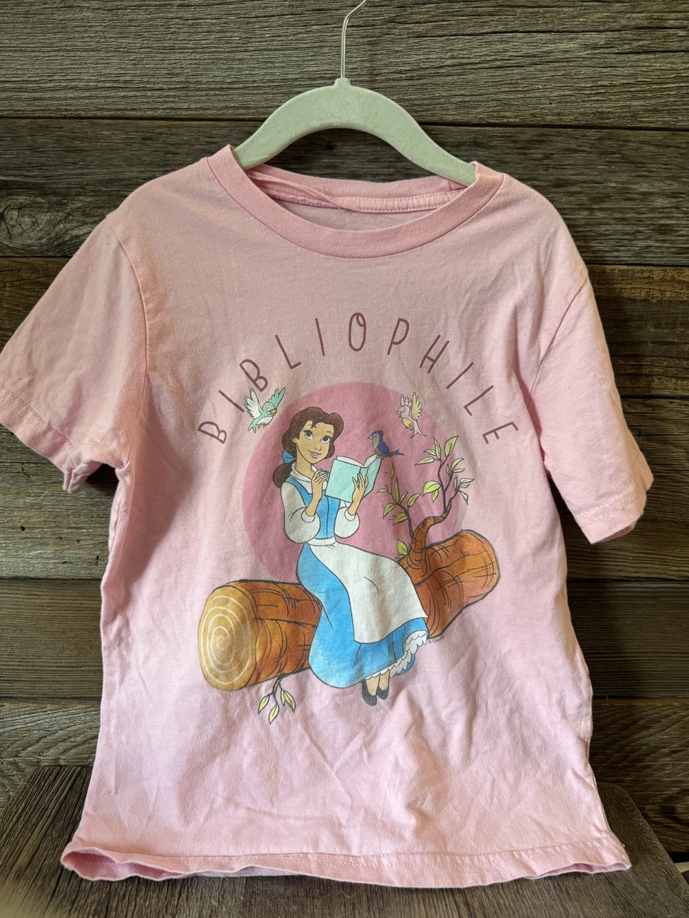 Disney, Pink 'Bibliophile' Belle Graphic kids size 6